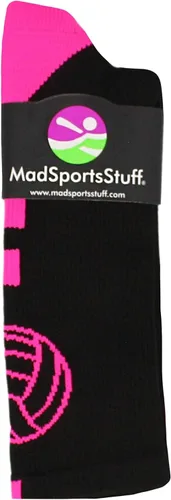 Miniatura 2 de MadSportsStuff Calcetines de voleibol para niñas, mujeres y adolescentes en la longitud de la tripulación