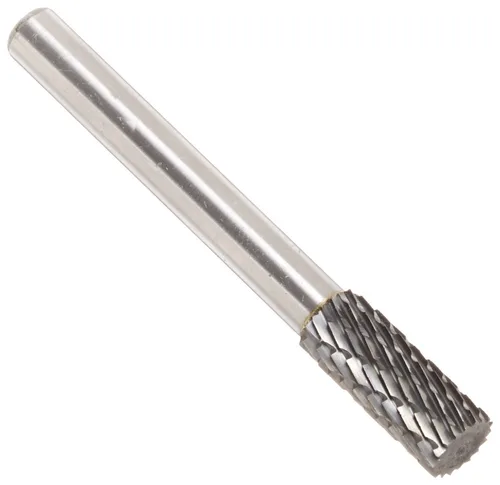 Miniatura 45 de Drill America SA-1 Rebaba de carburo/lima giratoria cilíndrica de doble corte para amoladora de troquel de 1/4" de diámetro x 5/8" de longitud