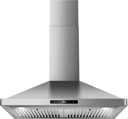Campana de cocina de montaje en pared de 30 pulgadas, campana extractora con/sin conductos con función de apagado retardado, 700 CFM, ventilador de