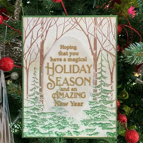 CYFUN DESIGN Carpeta de relieve con textura 3D, plantilla de carpetas de plástico de bosque para hacer tarjetas, álbumes de recortes y otras