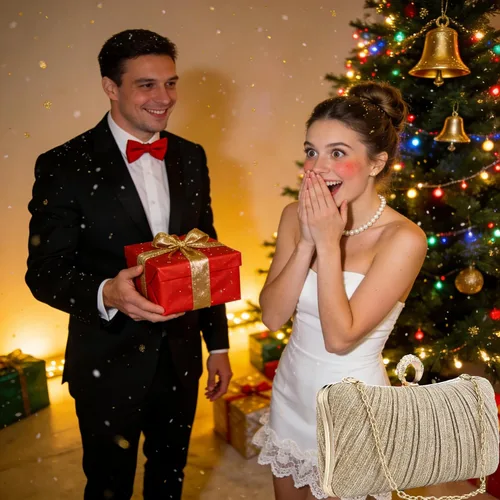 Miniatura 4 de Bolso de mano para mujer, plisado con purpurina y bolsa de noche con diamantes de imitación, para novia, boda, fiesta