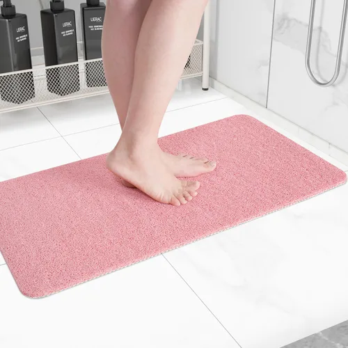 Miniatura 26 de Hargiis - Tapete antideslizante de secado rápido para bañera, piso, baño, ducha, cocina, hogar, hotel (color blanco, 24 x 24 pulgadas)