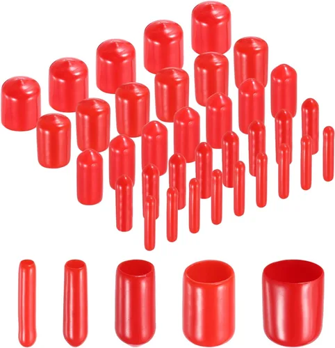 Miniatura 20 de uxcell 100 tapas redondas de goma para extremos de goma, tapas protectoras de rosca de tornillo de 1/2 pulgadas, 5/8 pulgadas, 3/4 pulgadas, 7/8