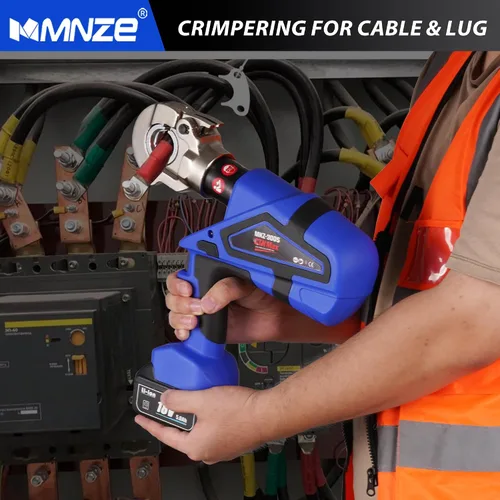 Miniatura 3 de Pinzas de Crimpado de Lengüeta de Cable Hidráulica Eléctrica Herramienta de Crimpado Recargable de 6 Toneladas Kit de Crimpado de Terminal de Cable