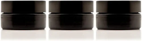 Miniatura 18 de Infinity Jars Tarro con tapa de rosca de 6.8 fl oz (6.76 fl oz) negro ultravioleta recargable estilo cosmético botella de viaje tarro de vidrio