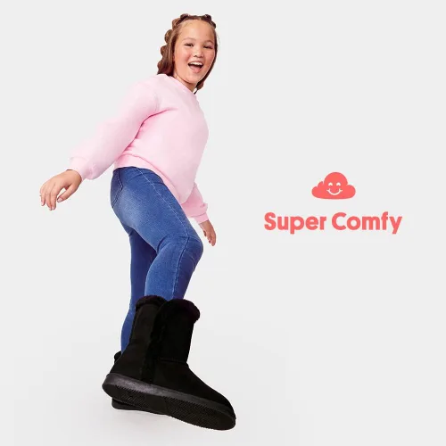 Miniatura 5 de FabKids Botas de invierno cálidas con forro de piel sintética (niños pequeños y grandes)