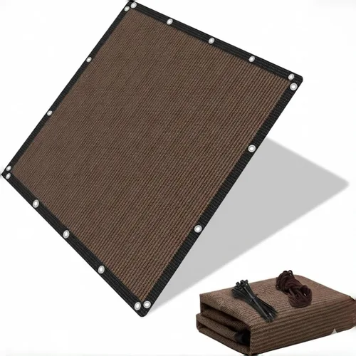 EMERIT - Tela de Sombra 90% para Sol, Pantalla de Privacidad, Cubierta de Sombra para Patio, Jardín, Pérgola, Toldo con Ojales (Mocha, 8 x 12 pies)