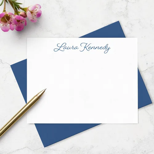 Miniatura 4 de Juego de tarjetas y sobres personalizados con nombre en letra cursiva para mujeres, personalizado con nombre en letra cursiva, elija