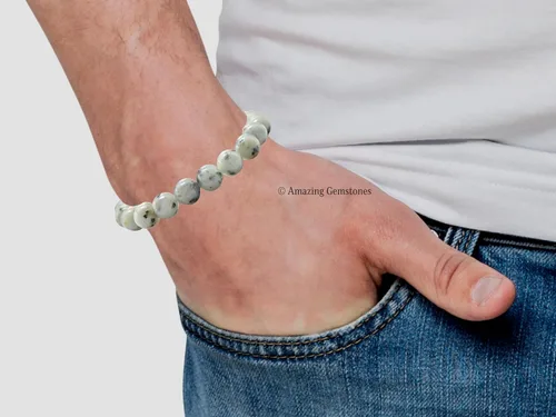 Miniatura 809 de Amazing Gemstone Pulsera de cristal para mujeres y hombres, pulsera de cristal curativo de protección, pulsera elástica con cuentas de piedras