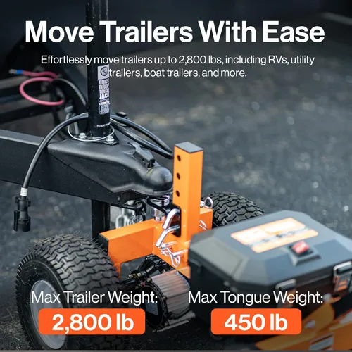 Miniatura 3 de SuperHandy Carrito eléctrico para remolque: baterías AGM selladas de plomo ácido de 24 V 7 Ah, motor de servicio pesado de 800 W, montaje de bola