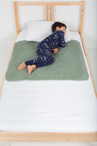 Miniatura 16 de PeapodMats Tapete de cama impermeable para enuresis e incontinencia, almohadilla inferior reutilizable. Colocación segura y transpirable. Lavable.