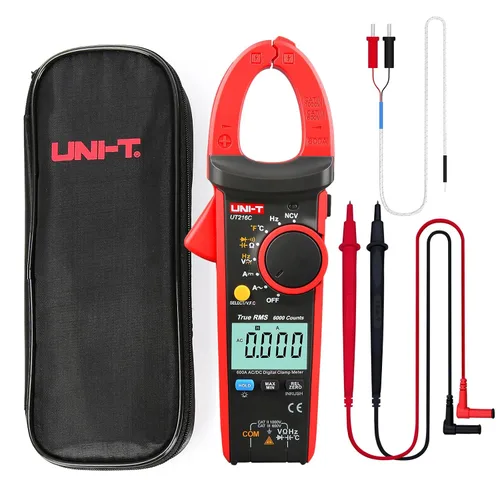 Miniatura 12 de UNI-T Abrazadera digital UT201+, corriente CA True RMS HVAC Volt Amp Ohm medidor abrazadera en multímetro, rango automático 4,000 cuentas NCV AC DC