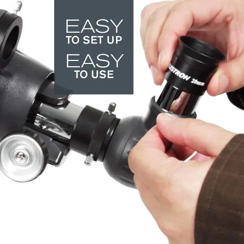 Miniatura 3 de Celestron - Telescopio refractor AstroMaster 102AZ, óptica de vidrio totalmente recubierta - Trípode de altura ajustable - Paquete de software