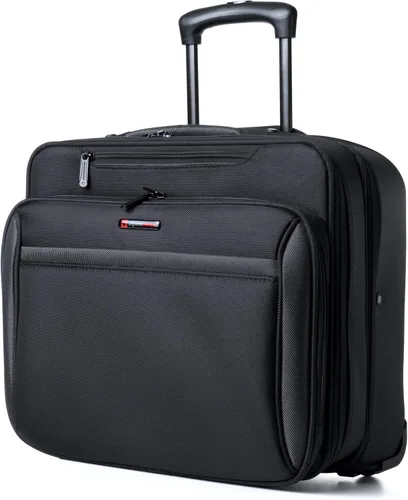 Miniatura 2 de Alpine Swiss Maletín con ruedas para laptop con ruedas para llevar durante la noche, cuaderno de hasta 15.6 pulgadas, lleva archivos de tamaño legal