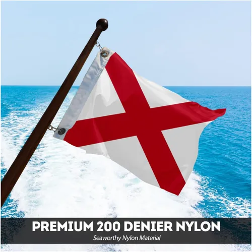 Miniatura 2 de AGAS Victor Code V Marine Signal - Bandera de 1 x 1.25 pies, nailon 200D impreso, cabecera de lona, ojales de latón, bordes cosidos y no destiñen