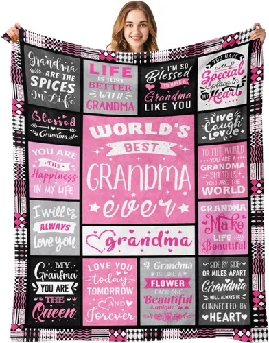 Miniatura 8 de Gigi Regalos para abuela, manta de regalo Best Gigi Ever de 50 x 60 pulgadas Manta suave de recuerdo, regalo pensado para cumpleaños, Navidad, Día
