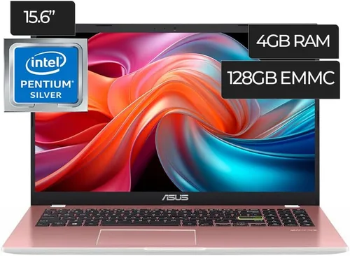Miniatura 2 de Asus L510MA-WH21 Pentium Silver N6000 128GB eMMC 4GB 15.6" Full HD (1920 x 1080) Pantalla IPS WIN11 S Rosa Rosa Microsoft 365 Personal 1 año