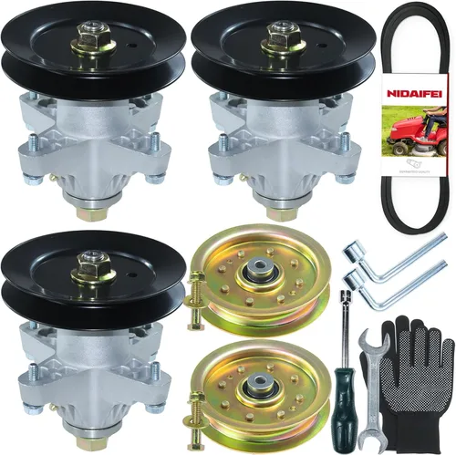 Paquete de 3 unidades engrasado 918-04125C kit de montaje de husillo con polea tensora 756-04129B 954-04164 correa que sustituye a la correa