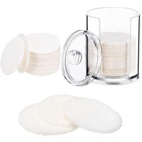 Geiserailie 50 esponjas faciales comprimidas, maquillaje facial, esponjas cosméticas naturales de spa para mujeres, máscara exfoliante, eliminación