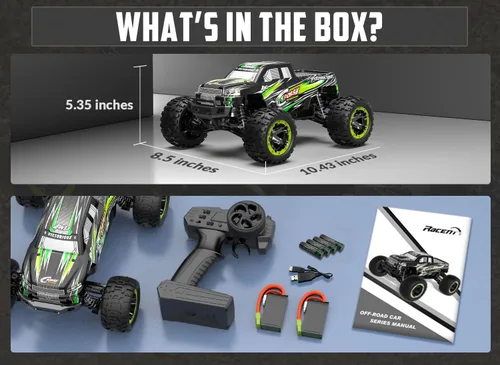 Miniatura 6 de RACENT Camión RC 1:16 4x4 Todo Terreno Coche RC de Alta Velocidad 40KPH Control Remoto para Adultos