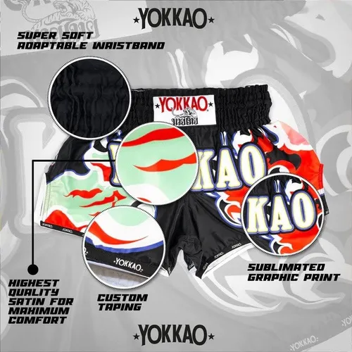 Miniatura 3 de YOKKAO Pantalones cortos de boxeo Muay Thai para hombres y mujeres Pantalones cortos de satén premium para atletas Ideal para entrenamiento