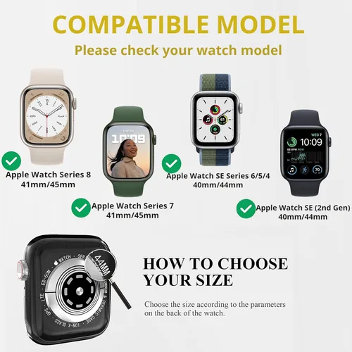 Miniatura 6 de Juego de 3 fundas compatibles con Apple Watch SE 3 Series 6/5/4 de 44 mm con protector de pantalla de vidrio templado, cubierta protectora