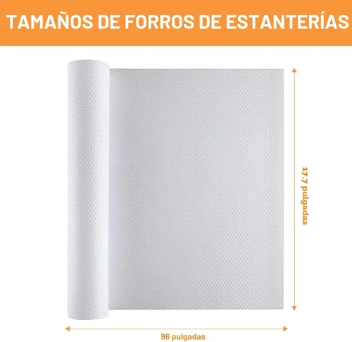 Miniatura 9 de FLPMIX Revestimiento de estantes blanco – Revestimientos impermeables para gabinetes de despensa – Papel lavable no adhesivo para cajones de cocinas