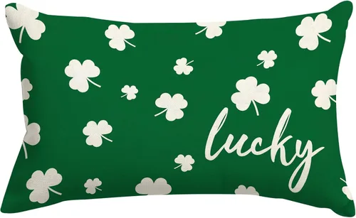 Miniatura 13 de GOOESING Fundas de almohada de Pascua de 12 x 20 pulgadas, funda de cojín de lino para sofá, decoración del hogar