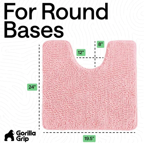 Miniatura 366 de Gorilla Grip - Tapete de baño de felpilla gruesa, suave y absorbente, secado rápido, de microfibra, con reverso de caucho, para piso de ducha, Nube