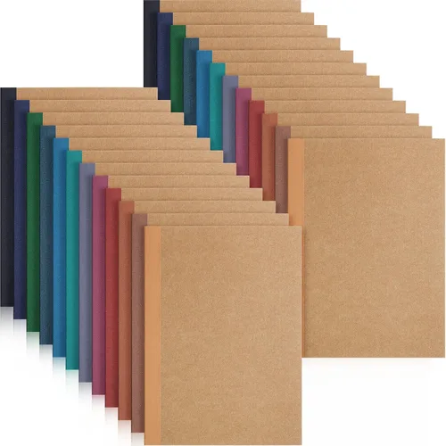 Miniatura 15 de Harloon A5 Composition Notebook Journals 8 x 5.75 in College Ruled Kraft Notebooks with Rainbow Spines Small Lined Composition Book for Office