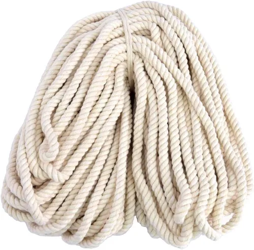 Miniatura 13 de Cuerda de algodón de macramé de 0.197 in x 164 pies para manualidades, joyería, decoración del hogar, envoltura de regalos