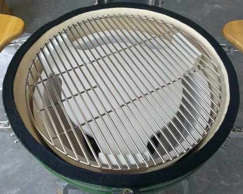 Miniatura 6 de Conveggtor BGE - Deflector de calor con 3 patas, fijador, piedra para ahumar para parrilla grande de 18 pulgadas, Kamado Chargriller Akorn Kamado