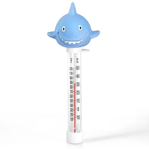 Termómetro flotante para piscina, termómetro de temperatura del agua con cuerda, tamaño grande, fácil de leer y resistente a los golpes, accesorios