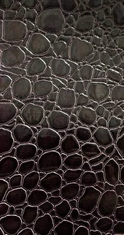 LUVFABRICS Tela de tapicería de vinilo de piel sintética en relieve con textura de cocodrilo por TE Yard 54 pulgadas de ancho (negro)
