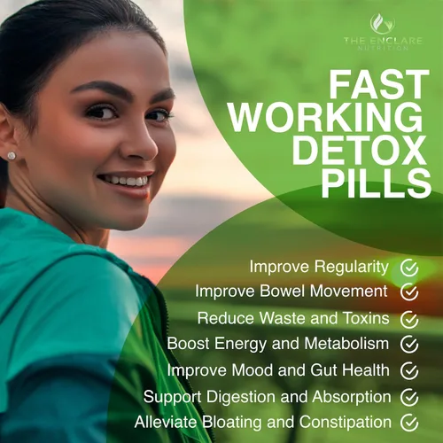 Miniatura 11 de Limpiador de colon Detox. Premium 15 días de acción rápida de desintoxicación píldoras de dieta, probióticos, fibra, laxantes naturales para aliviar