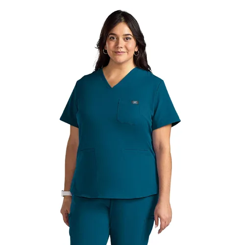 Miniatura 20 de ave. Lex - Blusa médica para mujer, estilo túnica, tela elástica en 4 direcciones, cómoda, de fácil cuidado, uniformes médicos para mujer