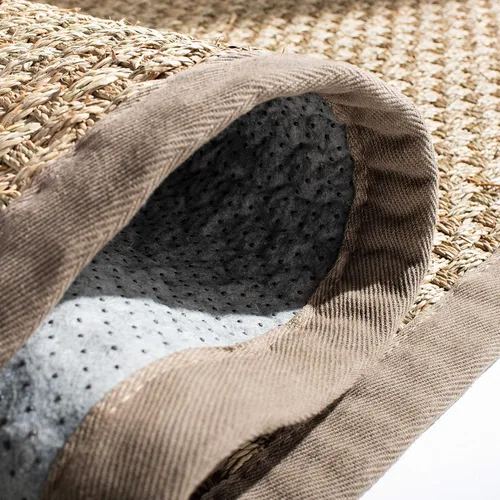 Miniatura 6 de SAFAVIEH Alfombra de área de 8x10 - Colección de fibra natural - Grande - Natural y gris, hierba marina, patrón de tejido de canasta (NF114P)