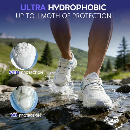 Miniatura 3 de WITOROR Protector de zapatos en aerosol de 13.5 onzas, lluvia y manchas, impermeable, nanoprotección, spray impermeable para zapatos, gamuza, tenis