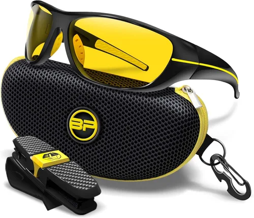 BLUPOND Gafas de Conducción Día/Noche - Chopper - Visión Más Clara para Conducir Nocturna en Motocicleta, Correr, Ciclismo - TAC Antirreflejos