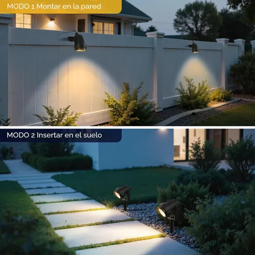 Miniatura 5 de L LOHAS LED 5W Iluminación para exteriores del amanecer al anochecer, encendido y apagado automático, foco de paisaje para exteriores de 3000K