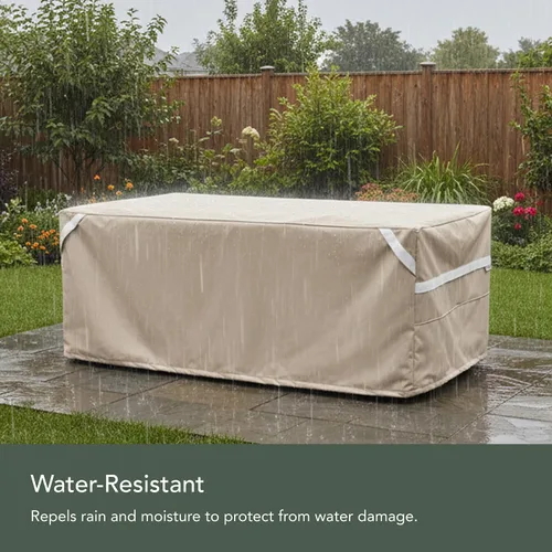 Miniatura 8 de Covermates Funda rectangular para mesa decorativa – Funda para muebles de patio al aire libre, resistente al agua, otomana/mesa auxiliar, poliéster