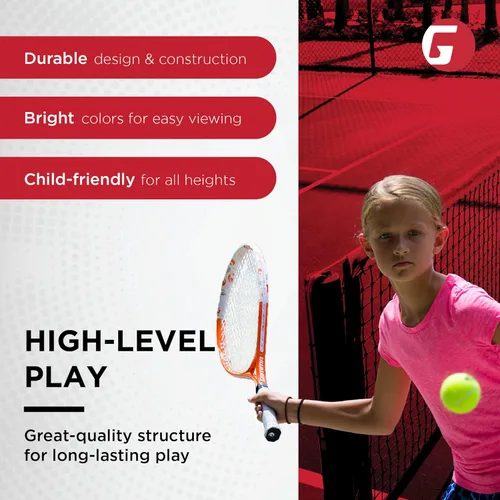 Miniatura 5 de Gamma Sports - Raqueta de tenis juvenil: raqueta de tenis Quick Kids de 19 pulgadas, raquetas de tenis juveniles prestrung para niños y niñas