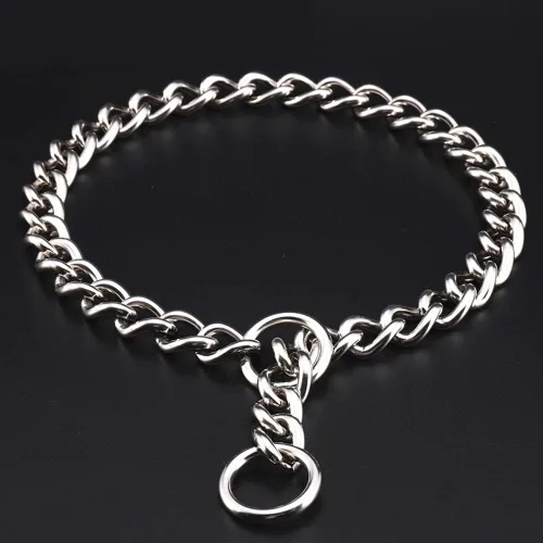 Miniatura 6 de Collar de cadena para perros, gargantilla de metal para entrenamiento de perro resistente, martingala para perros medianos y grandes L+longitud: 24