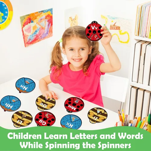 Miniatura 2 de Kasfalci Tarjetas del alfabeto, juguetes de aprendizaje del alfabeto, aprendizaje ABC para niños pequeños, juego de cartas a juego, palabras a