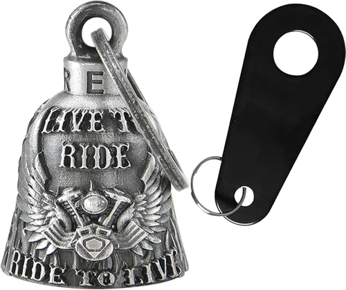 Miniatura 5 de Dream Apparel Campana de Motocicleta Ángel Guardián para Ahuyentar Gremlins, Campana para Motociclistas para Hombres y Mujeres, Regalo de Buena