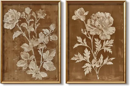 Miniatura 22 de Arte de pared botánico vintage, lienzo floral antiguo, arte de pared, impresiones de flores neutrales, póster vintage de granja, pintura para sala