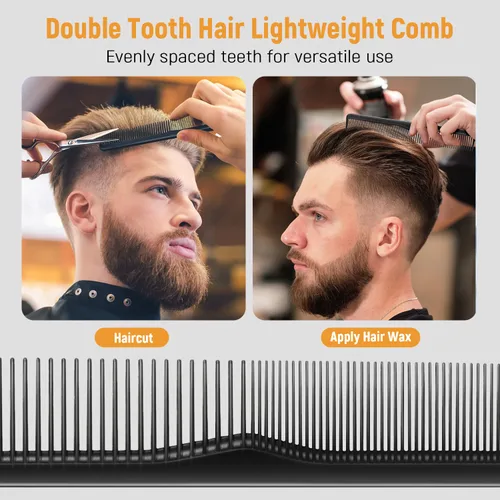 Miniatura 4 de Juego de peines y cepillos para cabello de hombre STYLEMATE - Cepillo de volumen con rodillo, peines para peinados tipo Pompadour, Slicked-back
