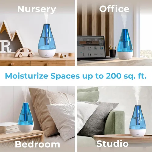 Miniatura 3 de Humidificador de vapor frío MistAire Studio, ultrasónico, para habitaciones pequeñas, unidad de humidificación portable, ideal para viajar