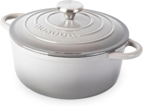 Miniatura 22 de Nuovva Olla Holandesa de Hierro Fundido Esmaltado con Tapa – Cazuela Antiadherente de 6.4 Cuartos – Resistente y Apta para Horno hasta 500°F