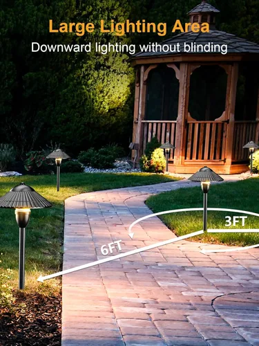 Miniatura 3 de ZUCKEO Luces LED de camino de iluminación de paisaje de bajo voltaje, luces de camino de paisaje de 5 W, 3000 K, blanco cálido, 12-24 V, luz